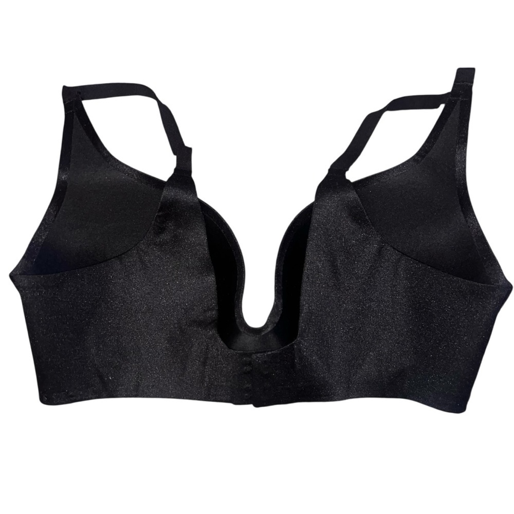 EUC Victoria's Secret Lined Demi Bra Smooth Black 34D Basic Normcore Comfortable - Picture 2 of 3